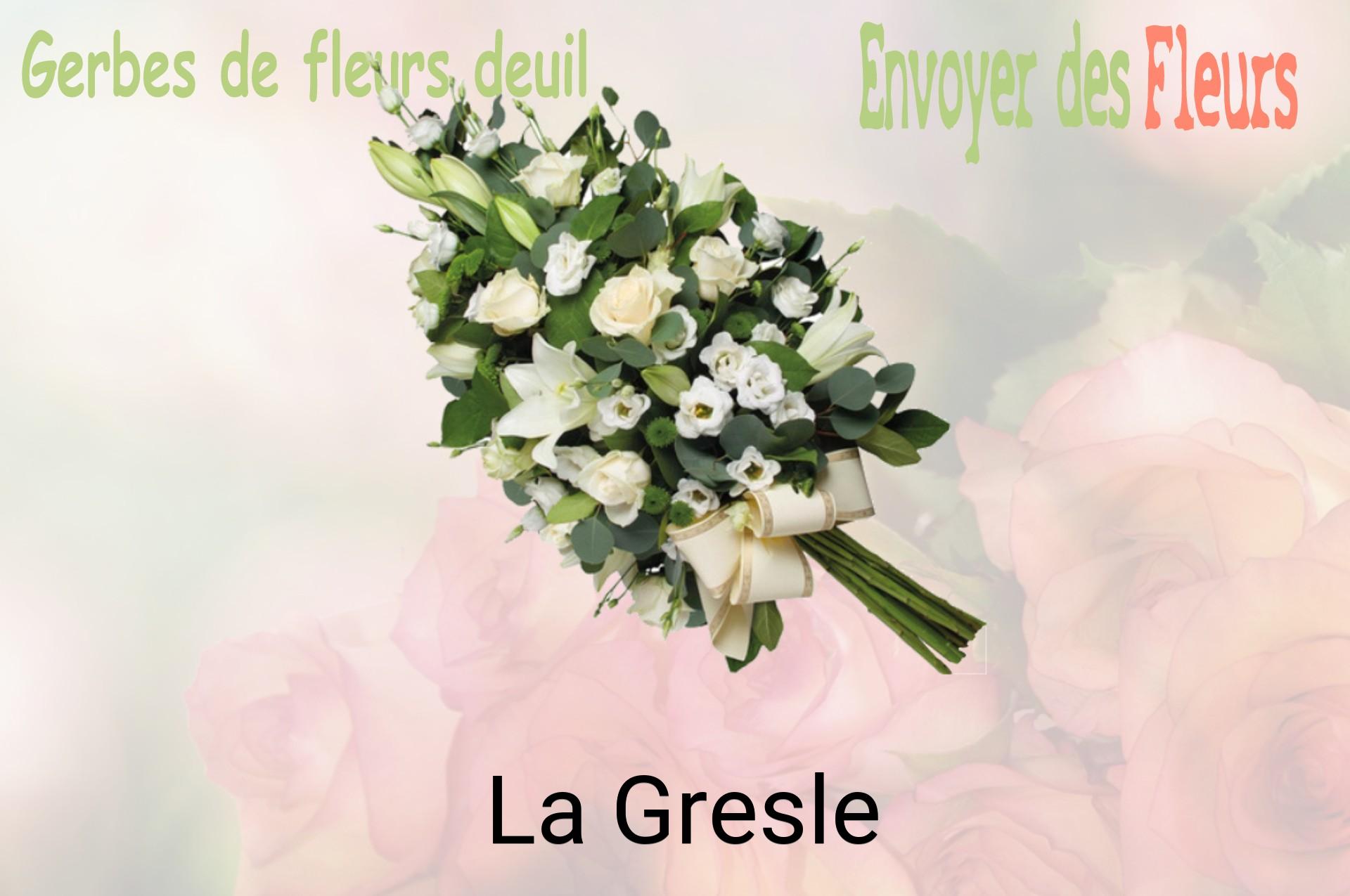 Gerbe de fleurs de deuil livrée à La Gresle